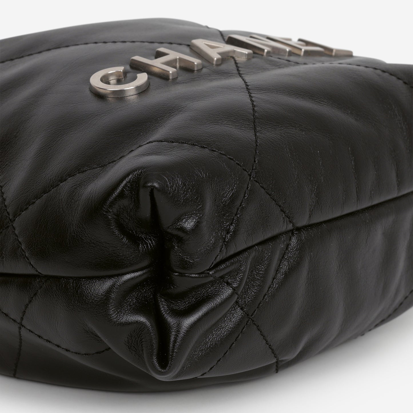 Chanel 22 Mini Hobo - Black Calfskin | Silver Hardware