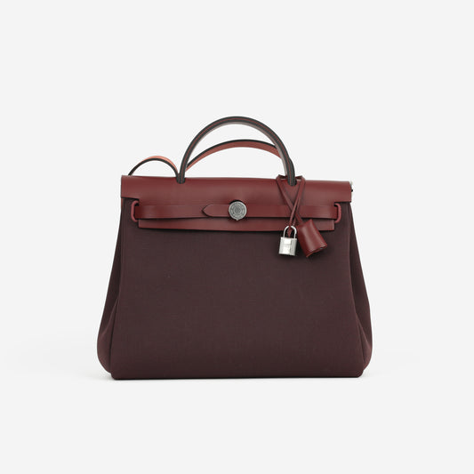 Hermès Herbag 31 - Rouge Sellier Canvas / Rouge H Hunter | Palladium Hardware