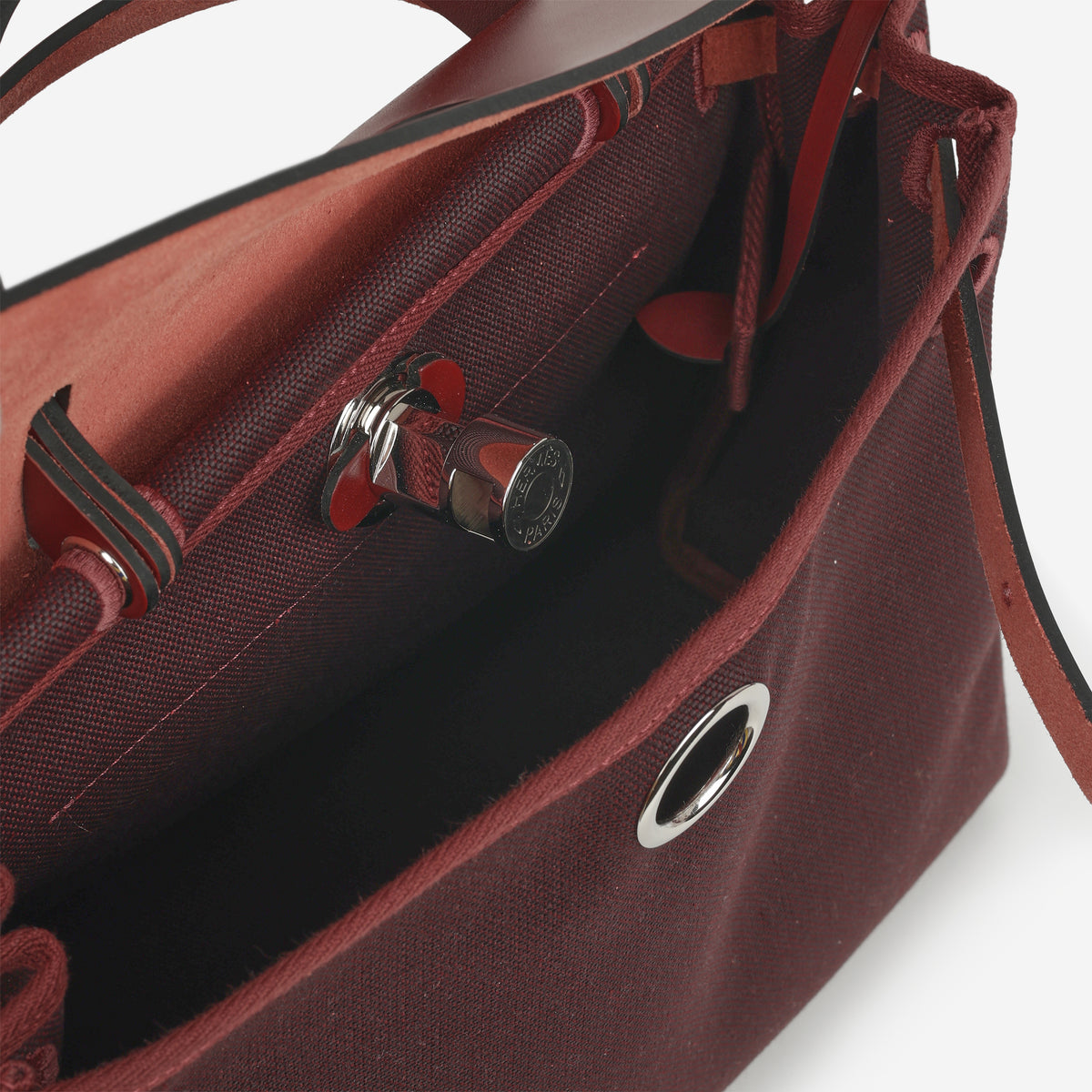 Hermès Herbag 31 - Rouge Sellier Canvas / Rouge H Hunter | Palladium Hardware