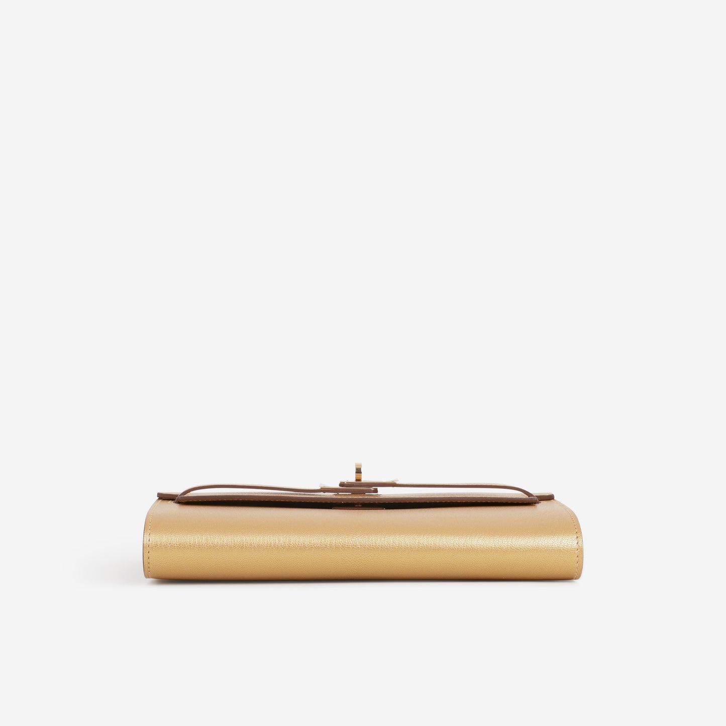 Hermès Kelly To Go Wallet - Doré Chevre Chamkilight  | Permabrass Hardware