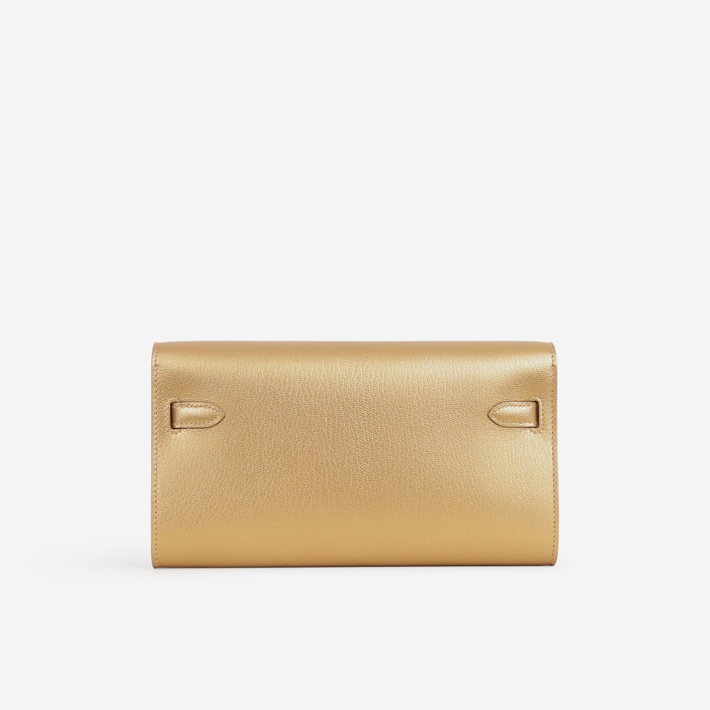 Hermès Kelly To Go Wallet - Doré Chevre Chamkilight  | Permabrass Hardware