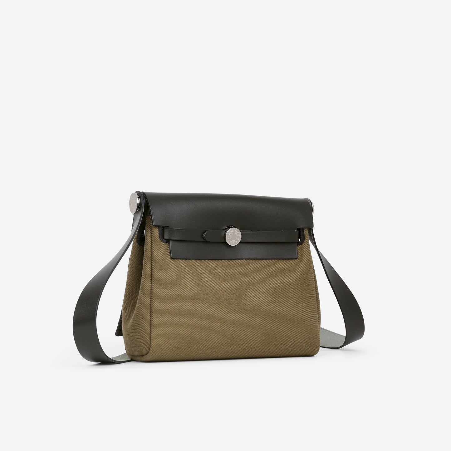 Hermès Mini Herbag 20 - Vert Olive Toile / Kaki Hunter | Palladium Hardware