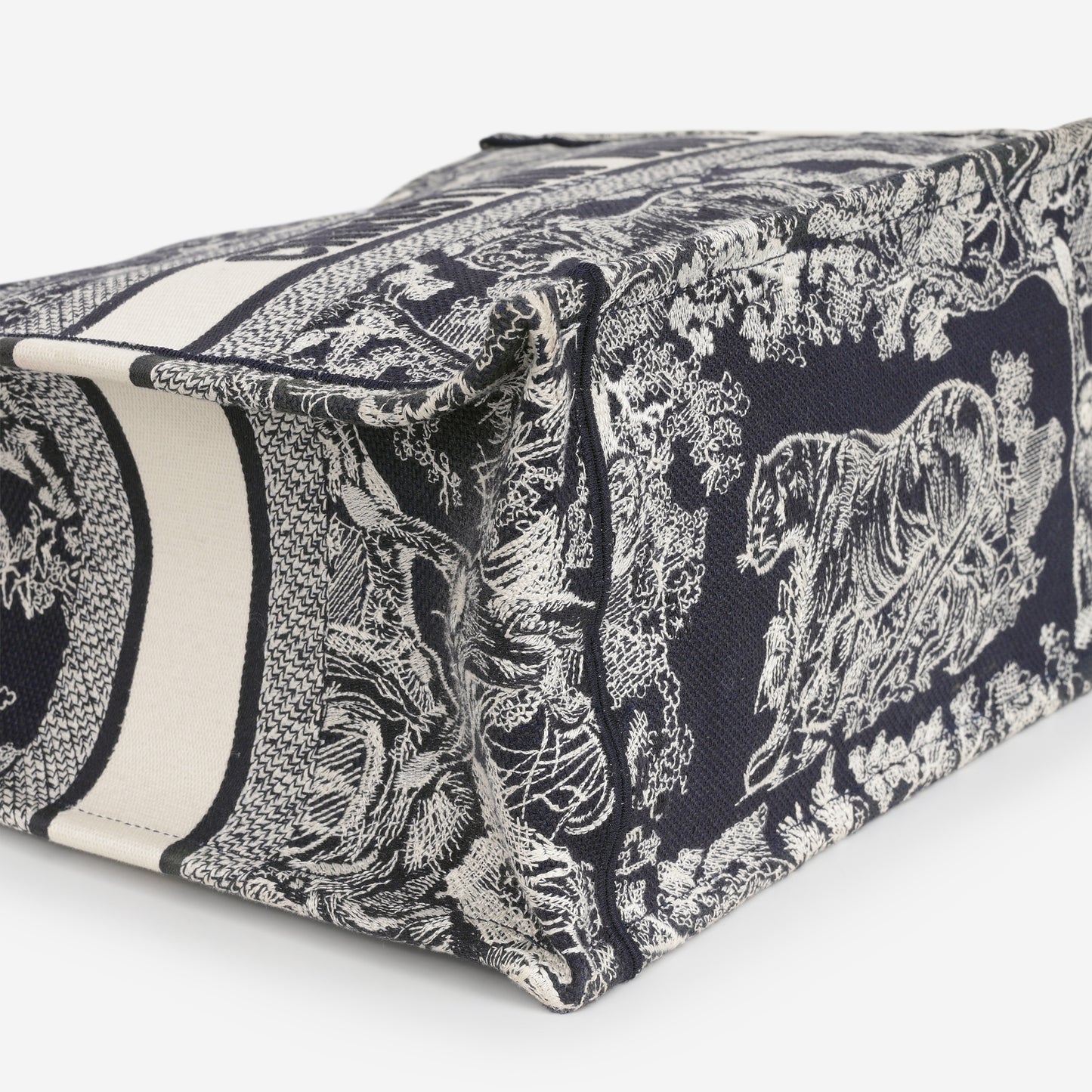 Dior Small Book Tote - Navy Oblique Jacquard