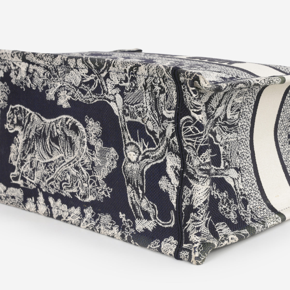 Dior Small Book Tote - Navy Oblique Jacquard