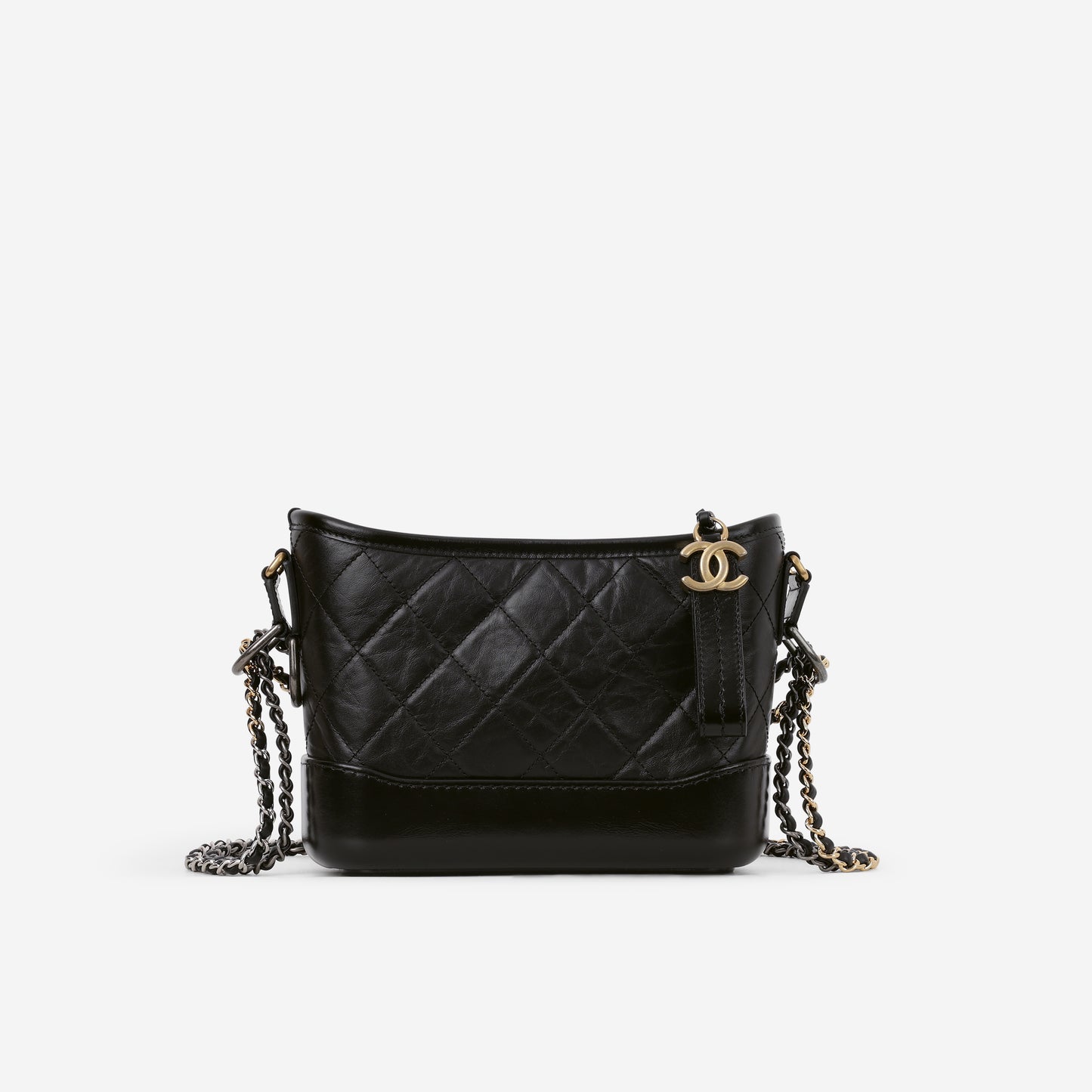 Chanel Small Gabrielle Bag - Black Aged Lambskin / Calfskin | Mixed Hardware
