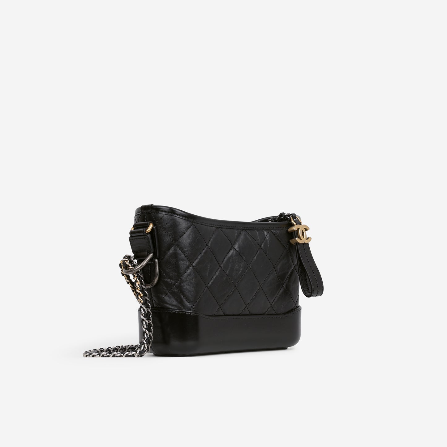 Chanel Small Gabrielle Bag - Black Aged Lambskin / Calfskin | Mixed Hardware