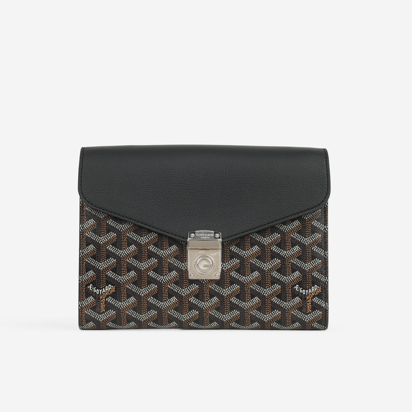 Goyard Chypre Wallet Pouch - Black Goyardine / Calfskin | Palladium Hardware