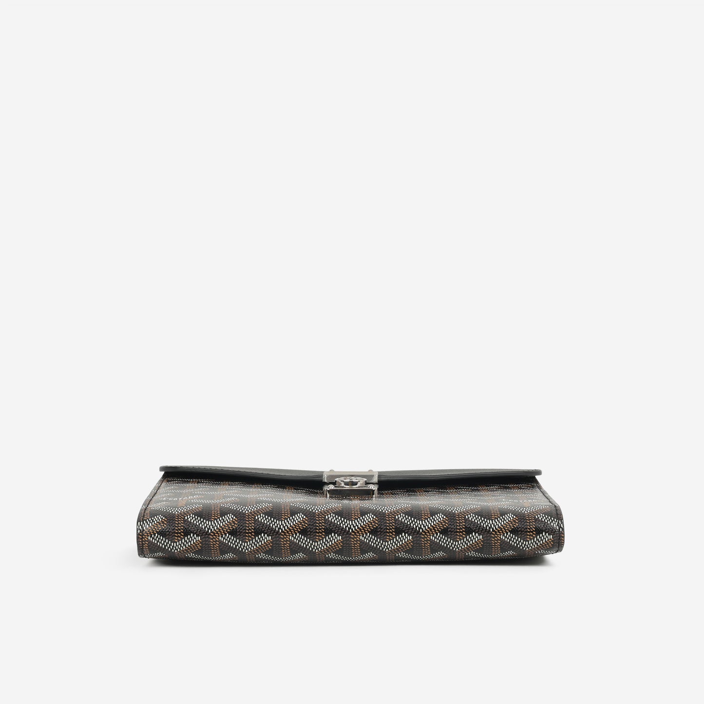Goyard Chypre Wallet Pouch - Black Goyardine / Calfskin | Palladium Hardware
