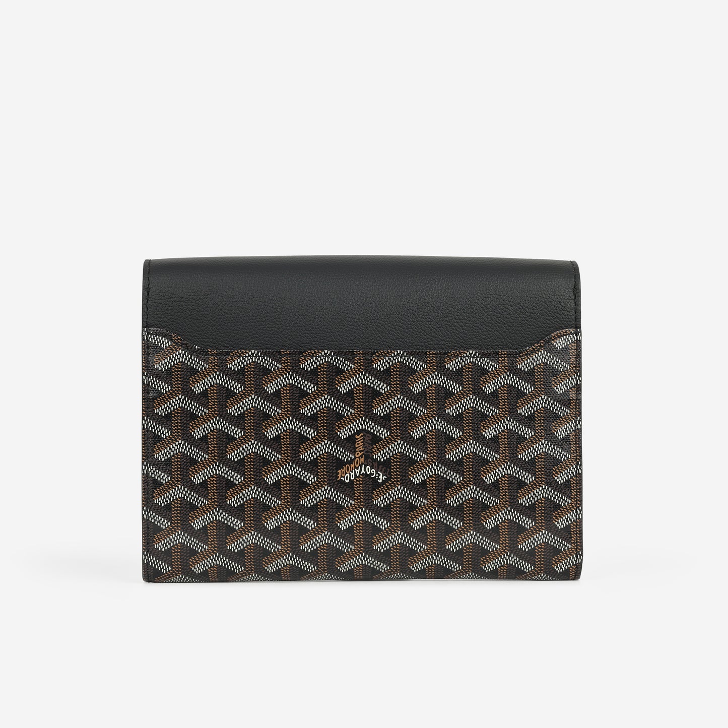 Goyard Chypre Wallet Pouch - Black Goyardine / Calfskin | Palladium Hardware