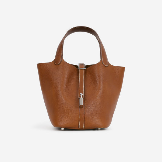 Hermès Picotin 18 - Fauve Barenia Faubourg | Palladium Hardware