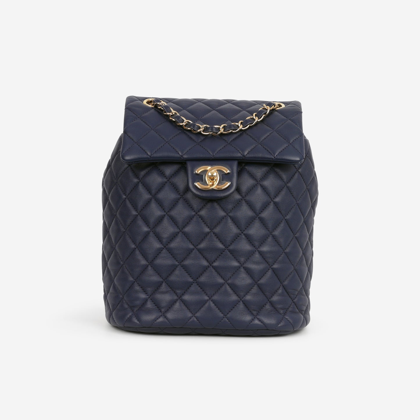 Chanel Small Urban Spirit Backpack - Navy Lambskin | Gold Hardware