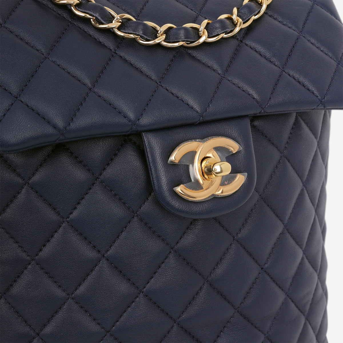 Chanel Small Urban Spirit Backpack - Navy Lambskin | Gold Hardware