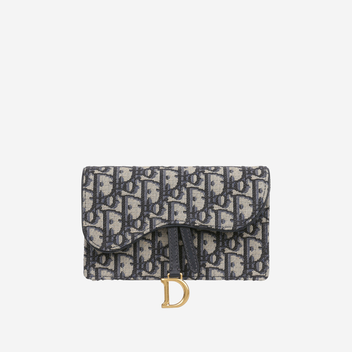 Dior Saddle Belt Bag - Navy Oblique Jacquard | Gold Hardware