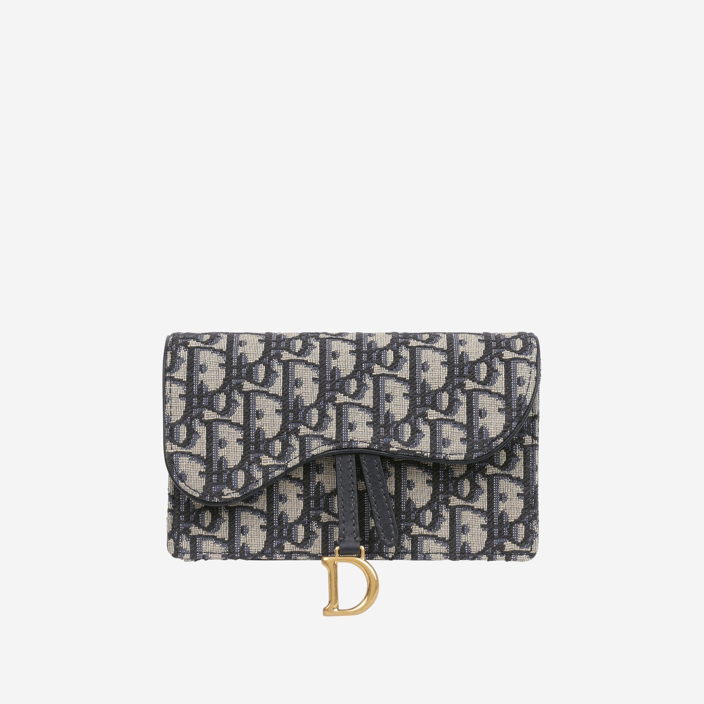 Dior Saddle Belt Bag - Navy Oblique Jacquard | Gold Hardware