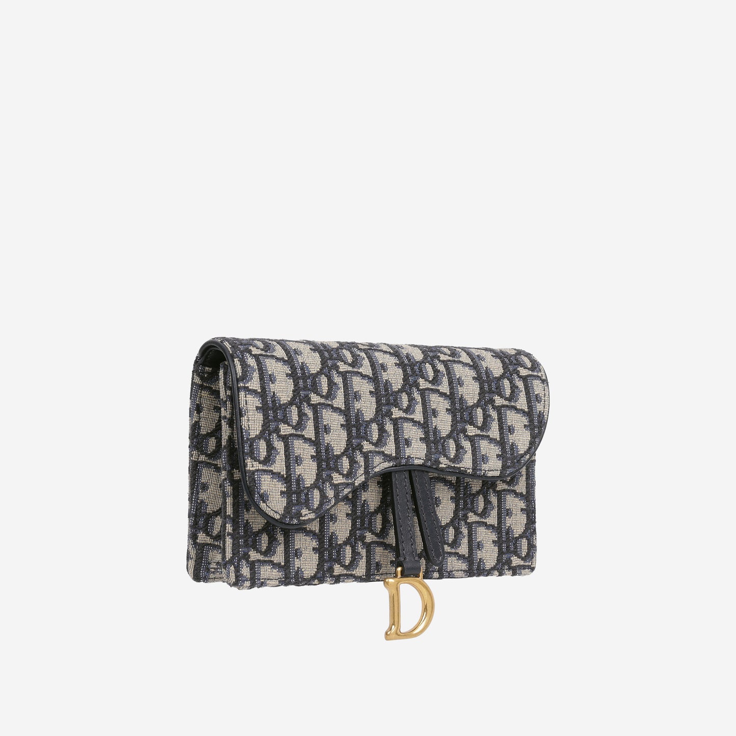Dior Saddle Belt Bag - Navy Oblique Jacquard | Gold Hardware