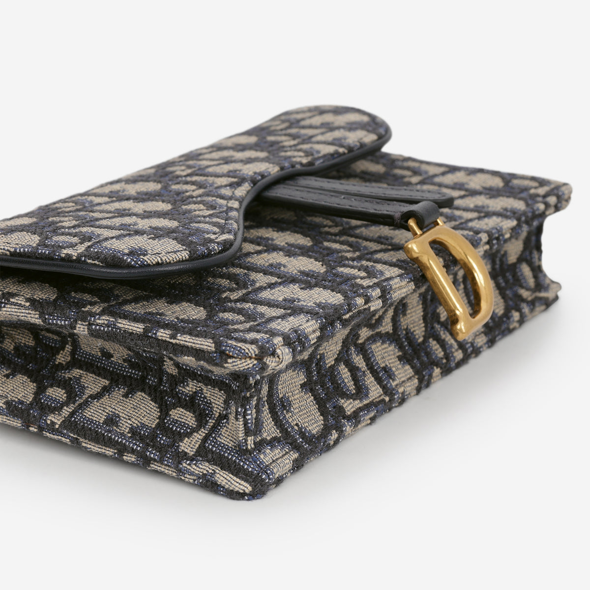 Dior Saddle Belt Bag - Navy Oblique Jacquard | Gold Hardware