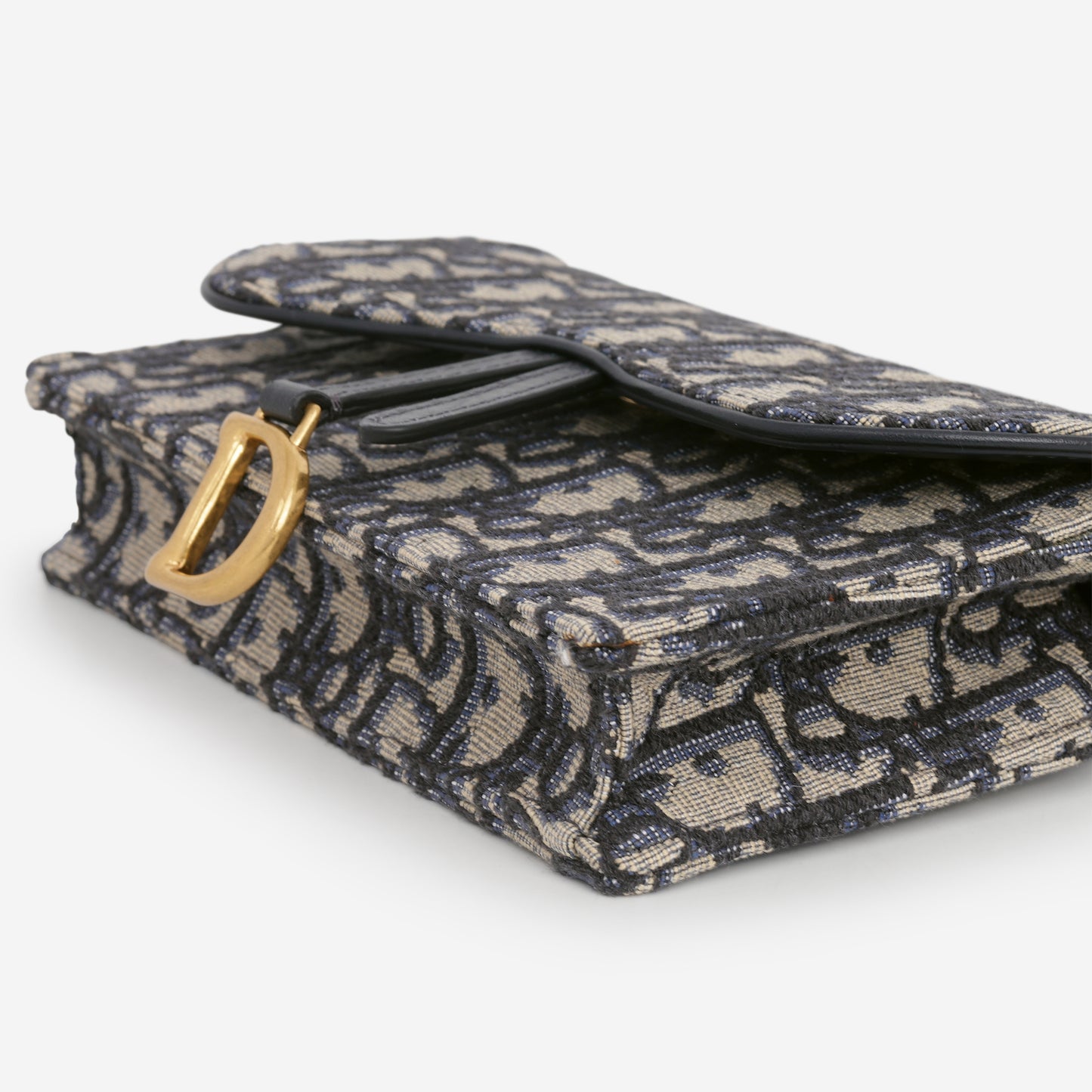 Dior Saddle Belt Bag - Navy Oblique Jacquard | Gold Hardware