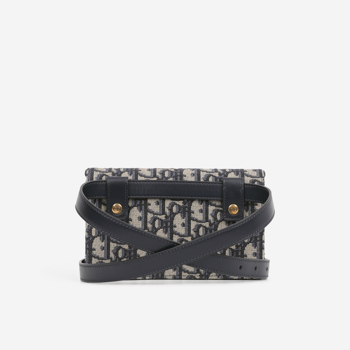 Dior Saddle Belt Bag - Navy Oblique Jacquard | Gold Hardware
