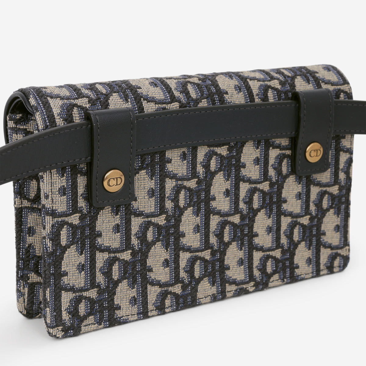 Dior Saddle Belt Bag - Navy Oblique Jacquard | Gold Hardware