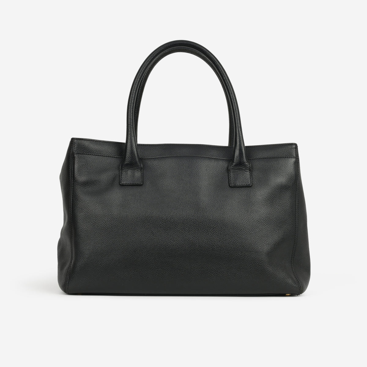 Chanel Vintage Executive Cerf Tote - Black Taurillon | Gold Hardware