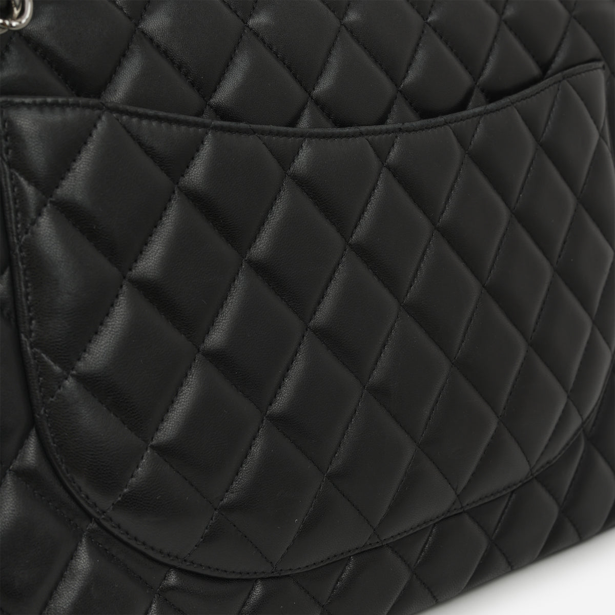 Chanel Maxi Classic Double Flap - Black Lambskin | Silver Hardware