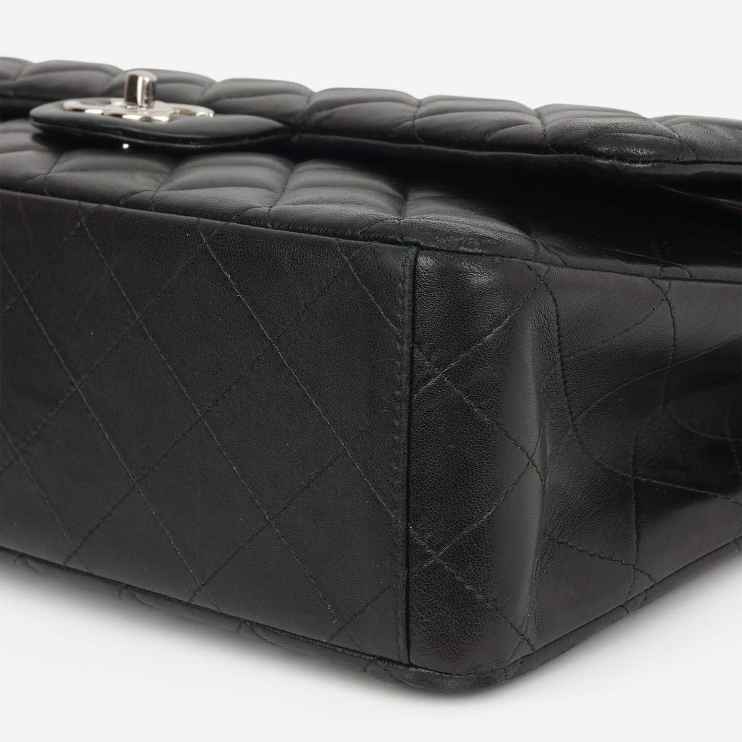 Chanel Maxi Classic Double Flap - Black Lambskin | Silver Hardware