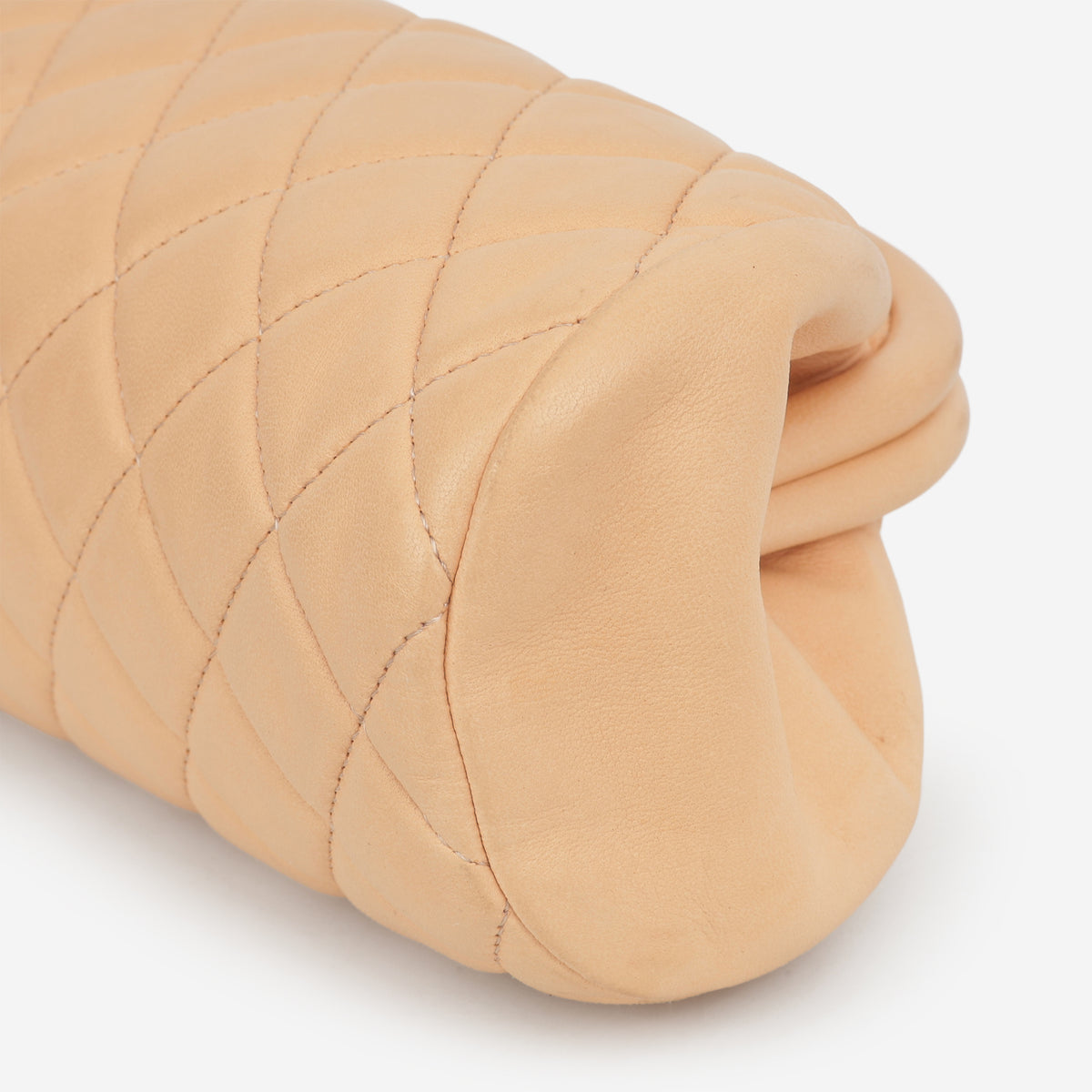 Chanel Timeless CC Half Moon Clutch - Peach Lambskin | Silver Hardware