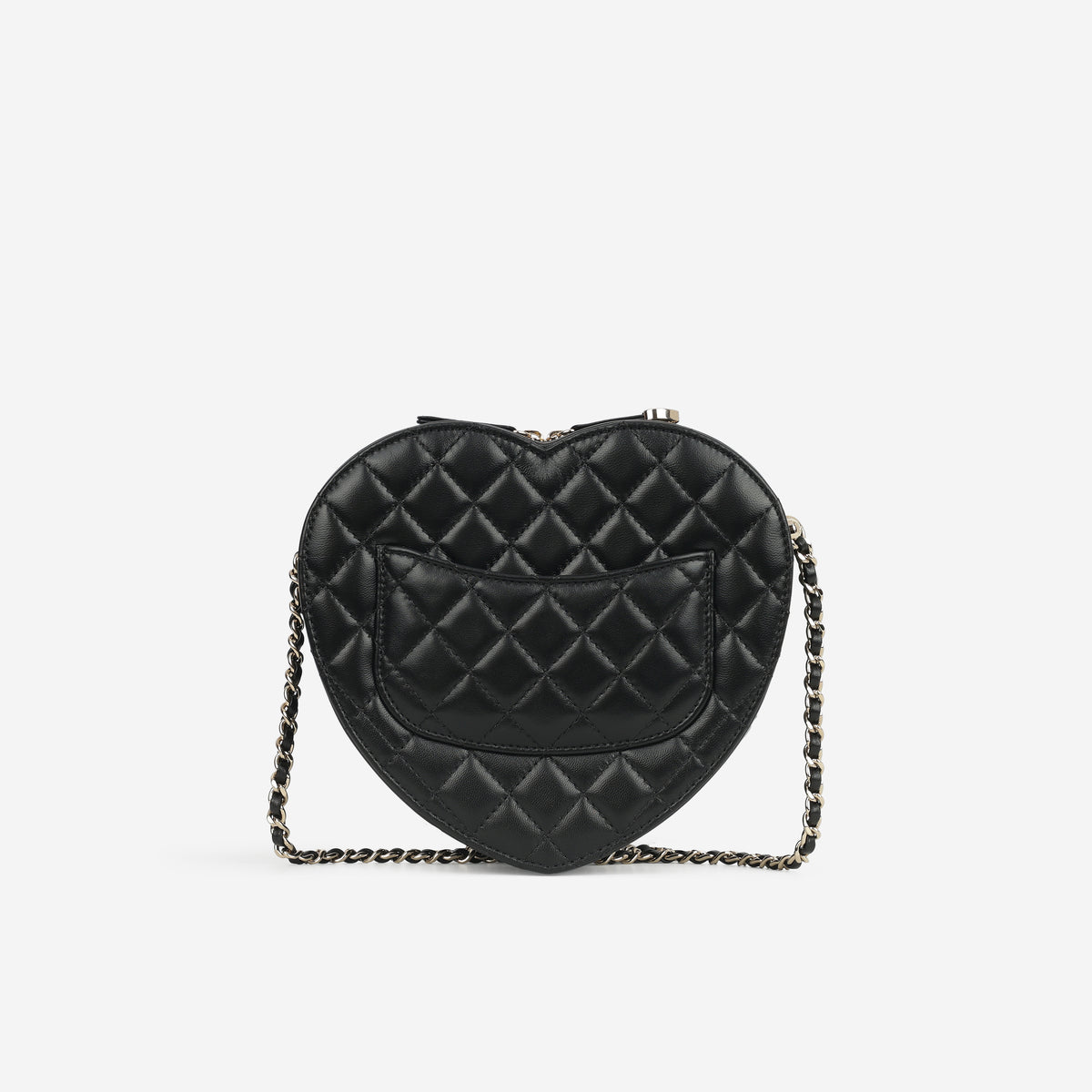 Chanel Large Heart Bag - Black Lambskin | Champagne Gold Hardware