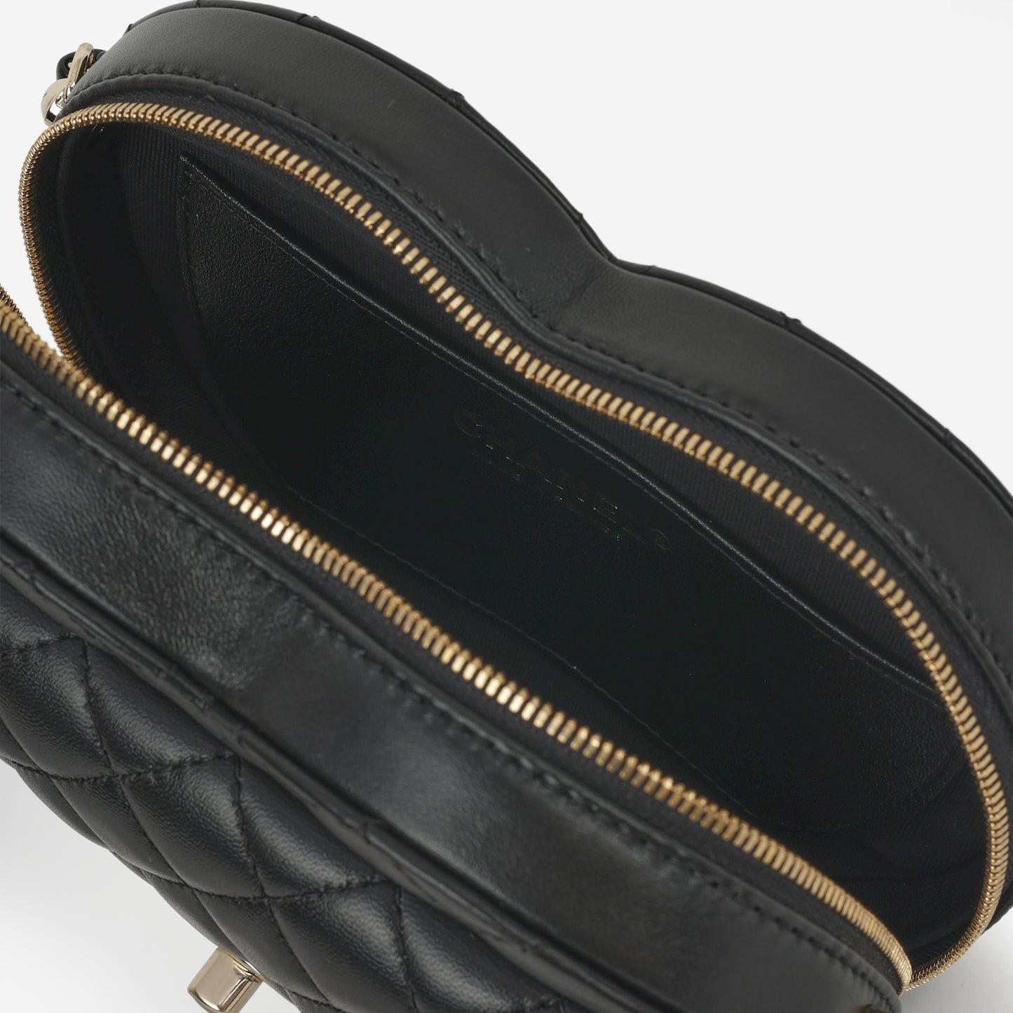 Chanel Large Heart Bag - Black Lambskin | Champagne Gold Hardware