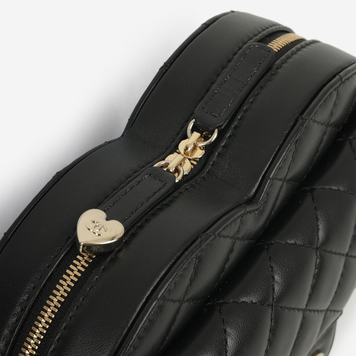 Chanel Large Heart Bag - Black Lambskin | Champagne Gold Hardware