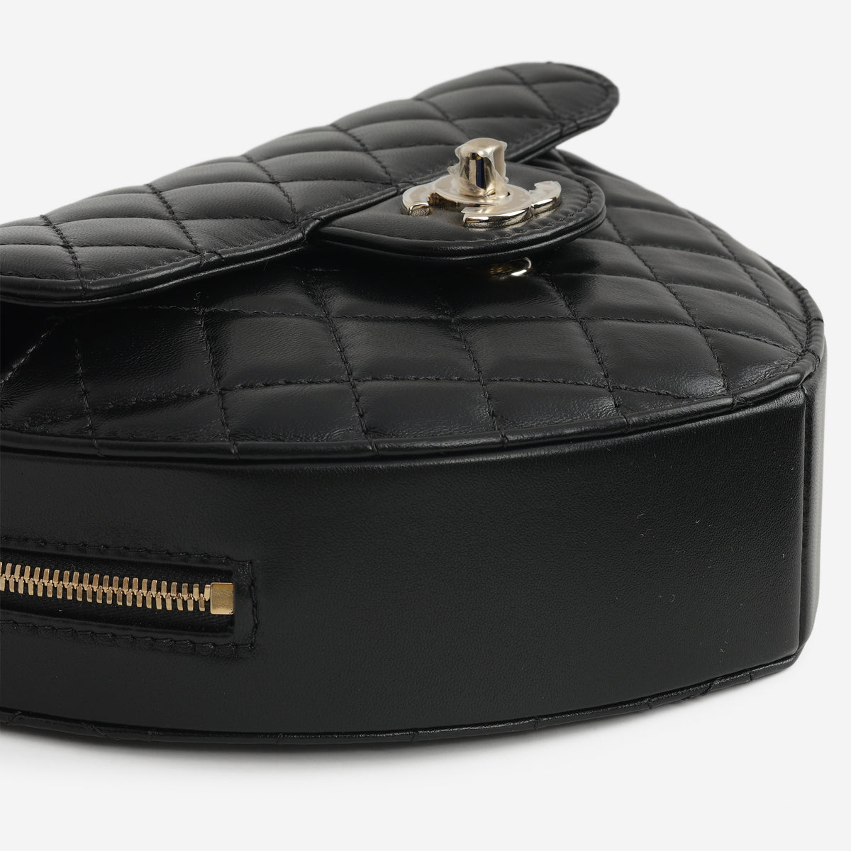 Chanel Large Heart Bag - Black Lambskin | Champagne Gold Hardware