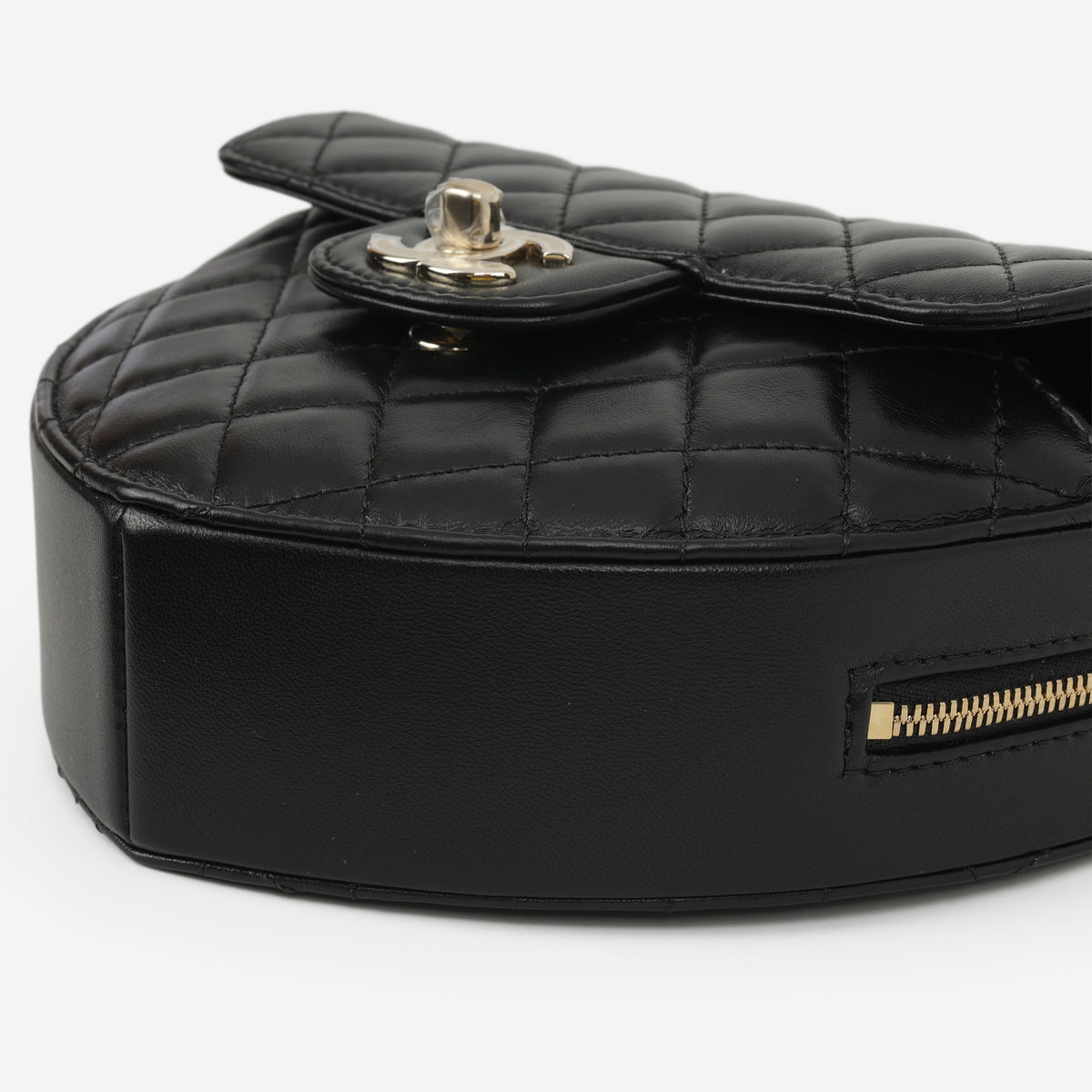 Chanel Large Heart Bag - Black Lambskin | Champagne Gold Hardware