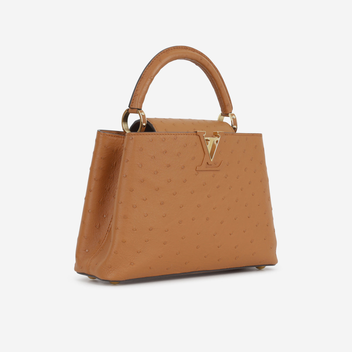 Louis Vuitton Capucines BB - Cognac Ostrich | Gold Hardware