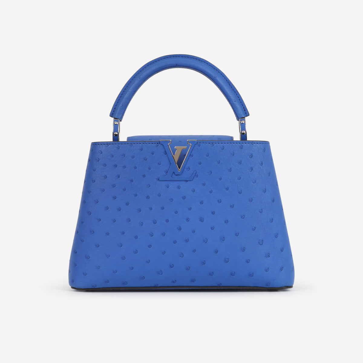 Louis Vuitton Capucines BB - Blue Saphir Ostrich | Silver Hardware
