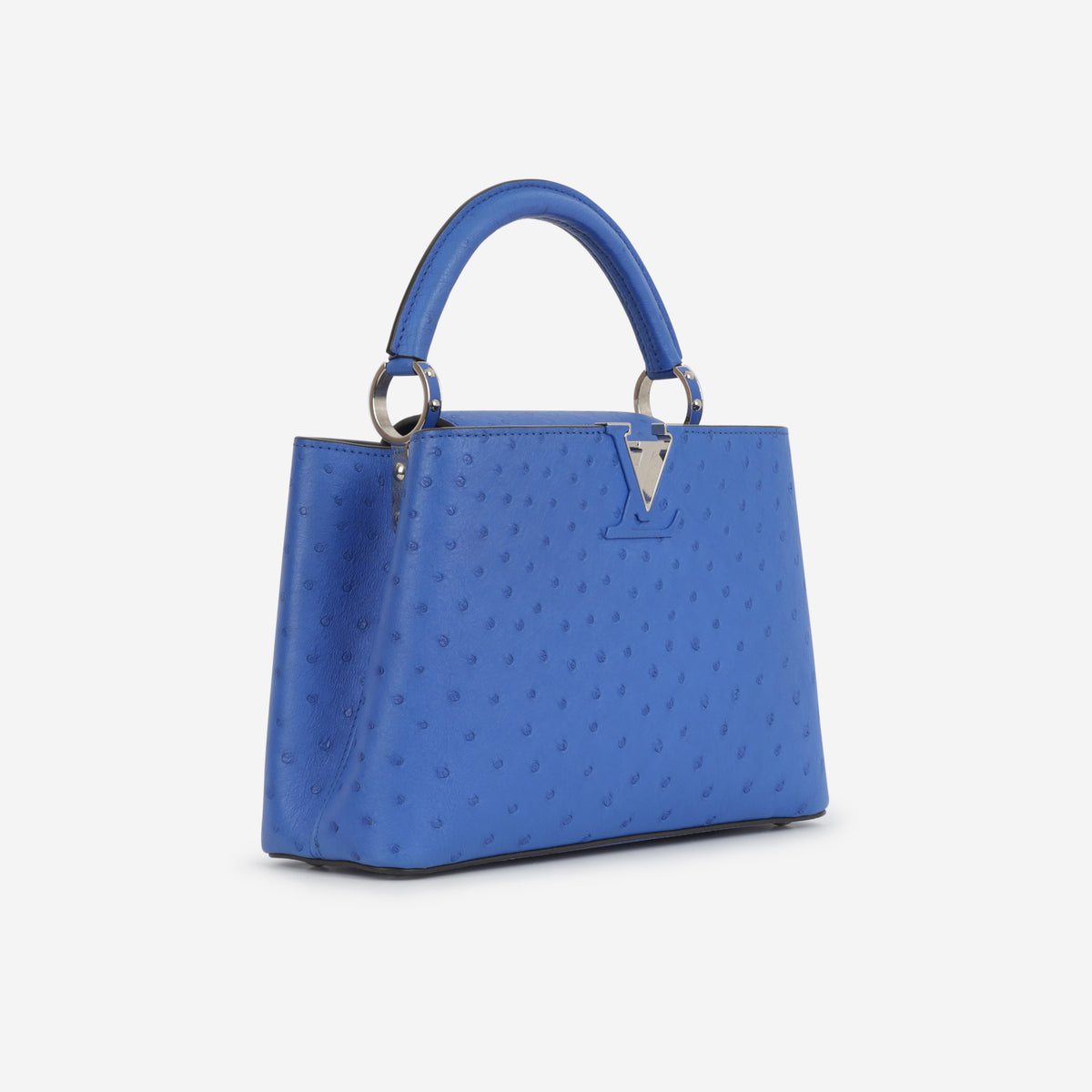 Louis Vuitton Capucines BB - Blue Saphir Ostrich | Silver Hardware