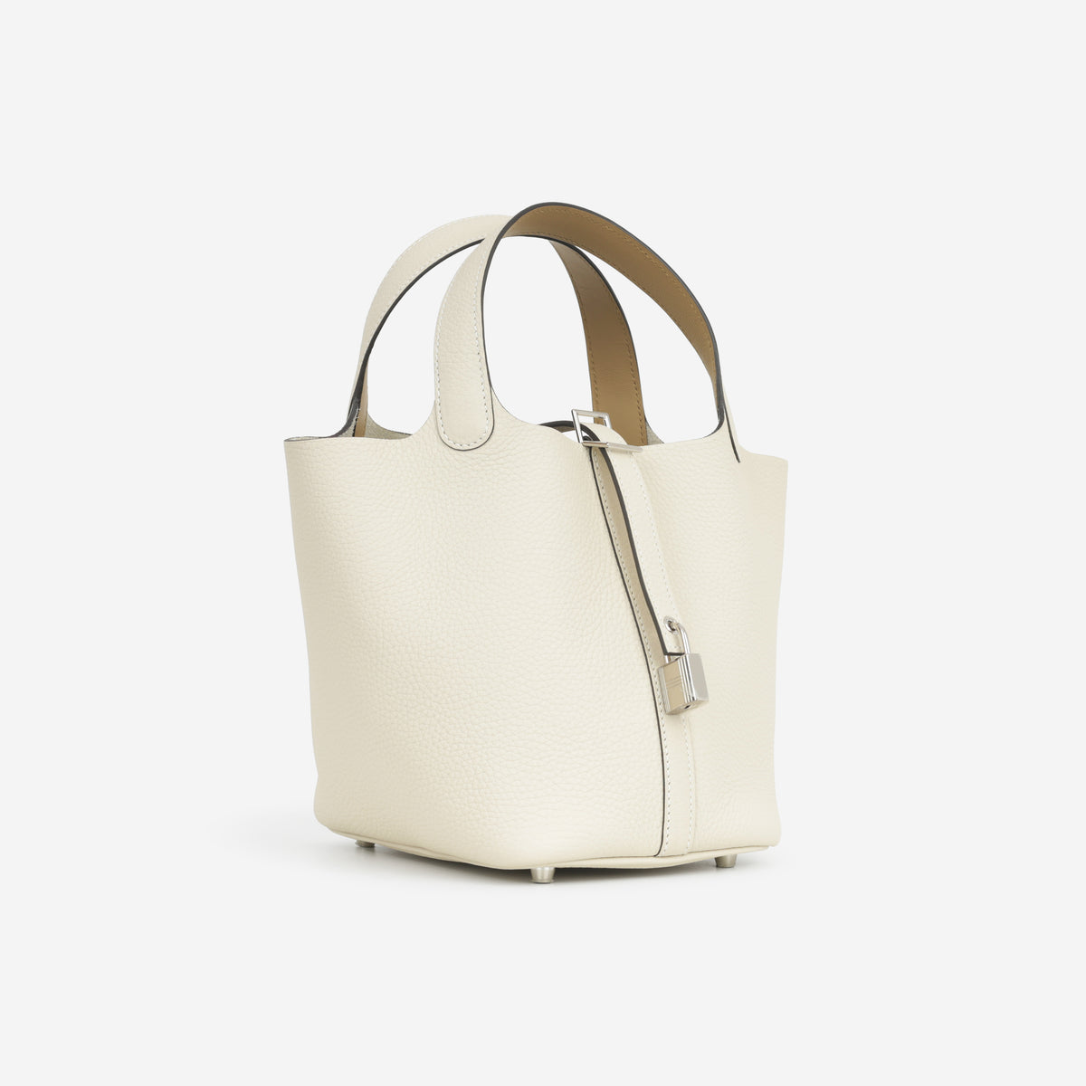 Hermès Picotin 18 Eclat - Craie Clemence / Poussiere Swift | Palladium Hardware
