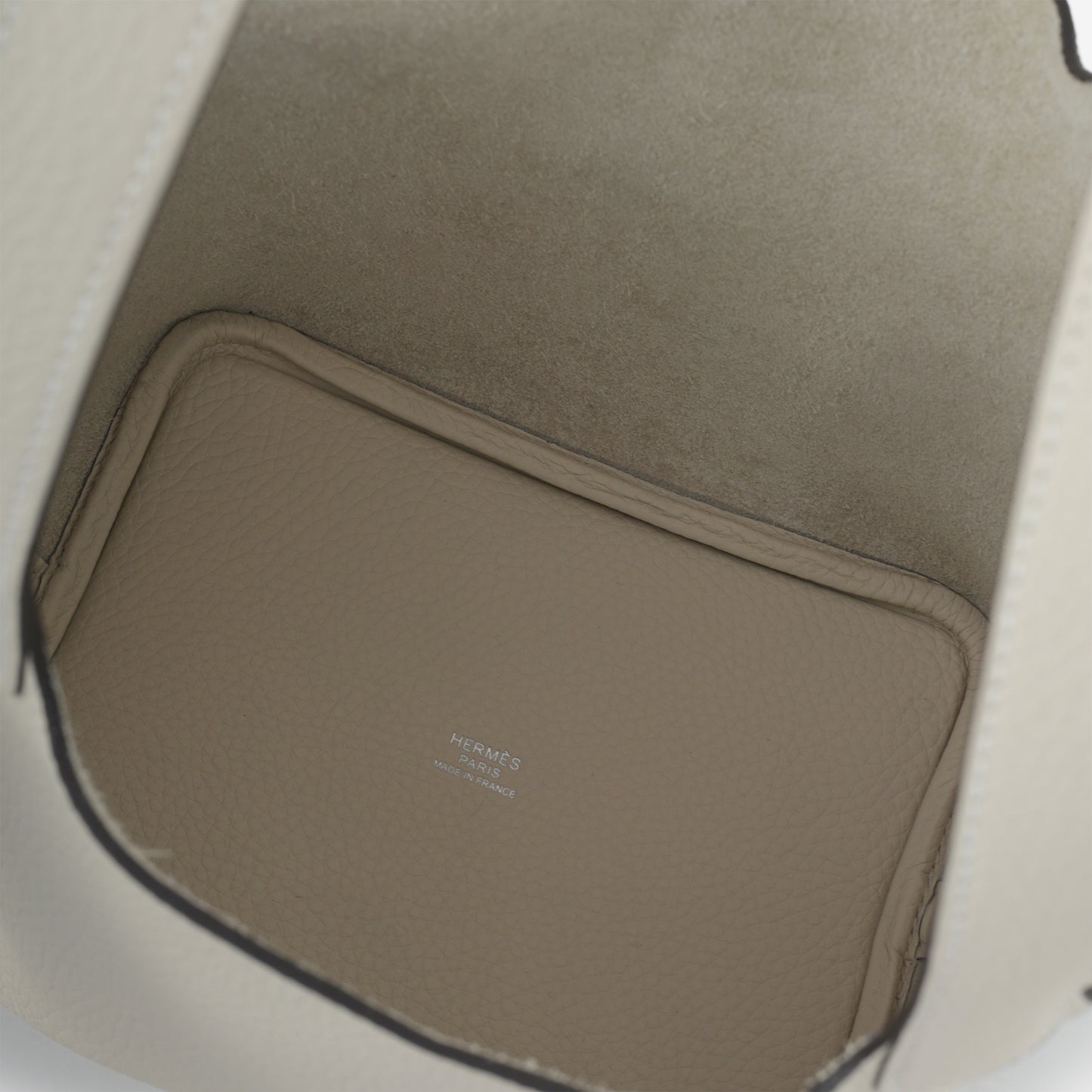 Hermès Picotin 18 Eclat - Craie Clemence / Poussiere Swift | Palladium Hardware
