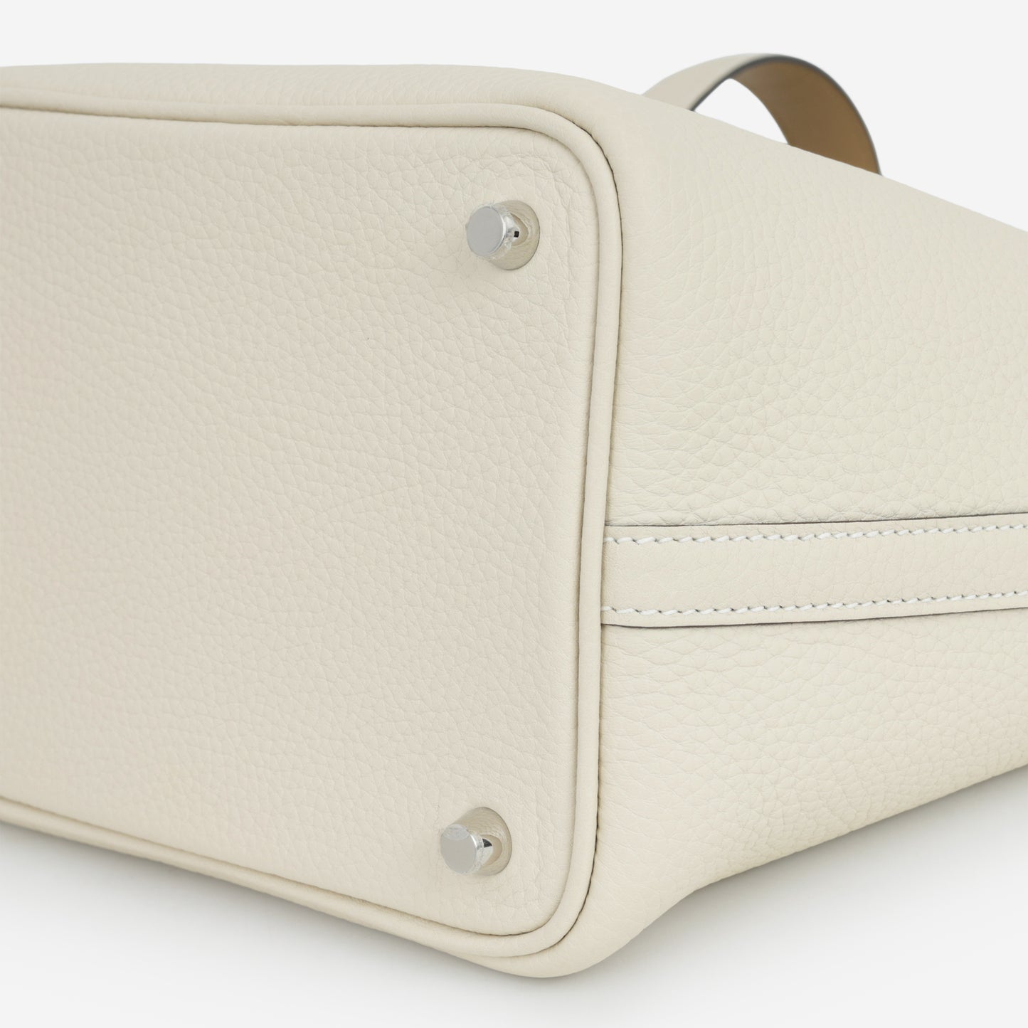Hermès Picotin 18 Eclat - Craie Clemence / Poussiere Swift | Palladium Hardware