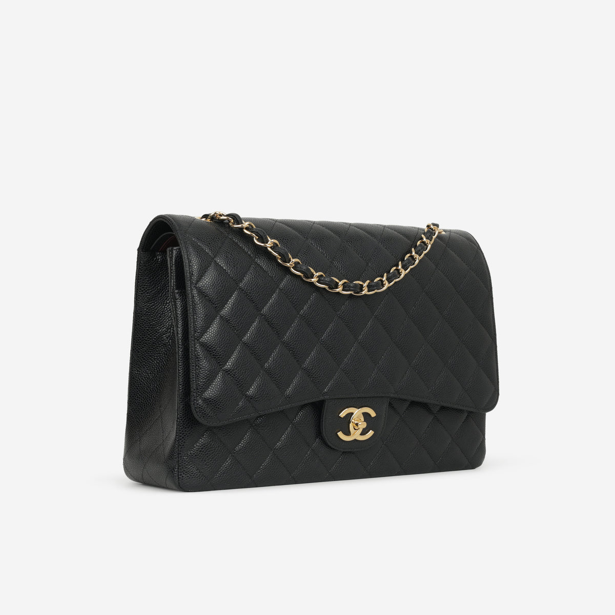 Chanel Maxi Classic Double Flap - Black Caviar | Gold Hardware