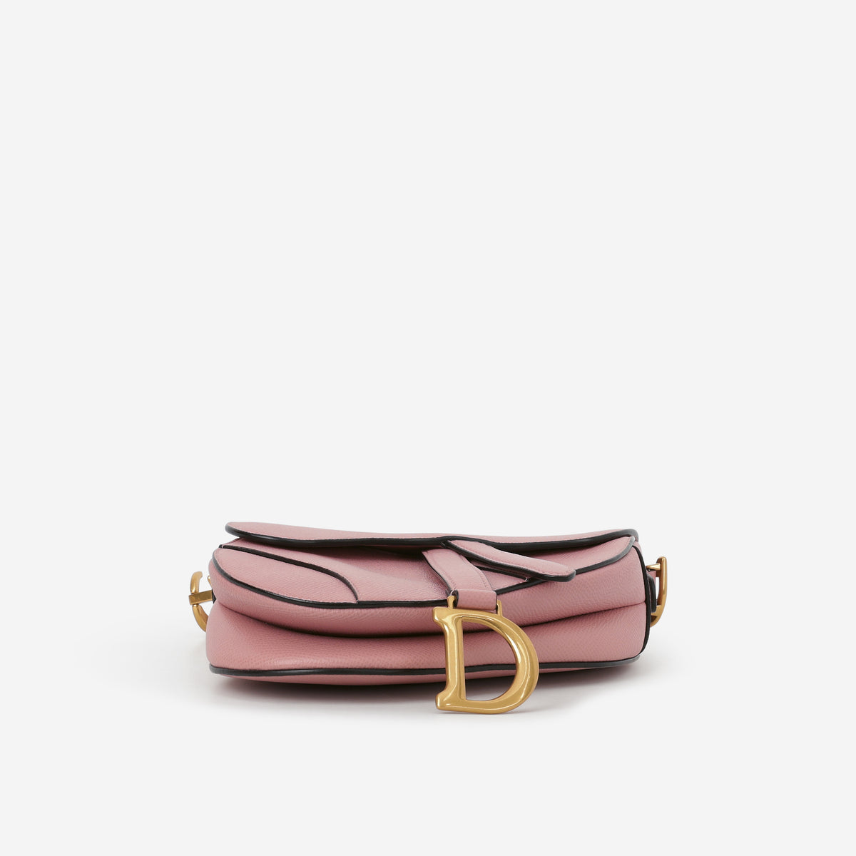 Dior Mini Saddle Bag - Pink Grained Calfskin | Gold Hardware