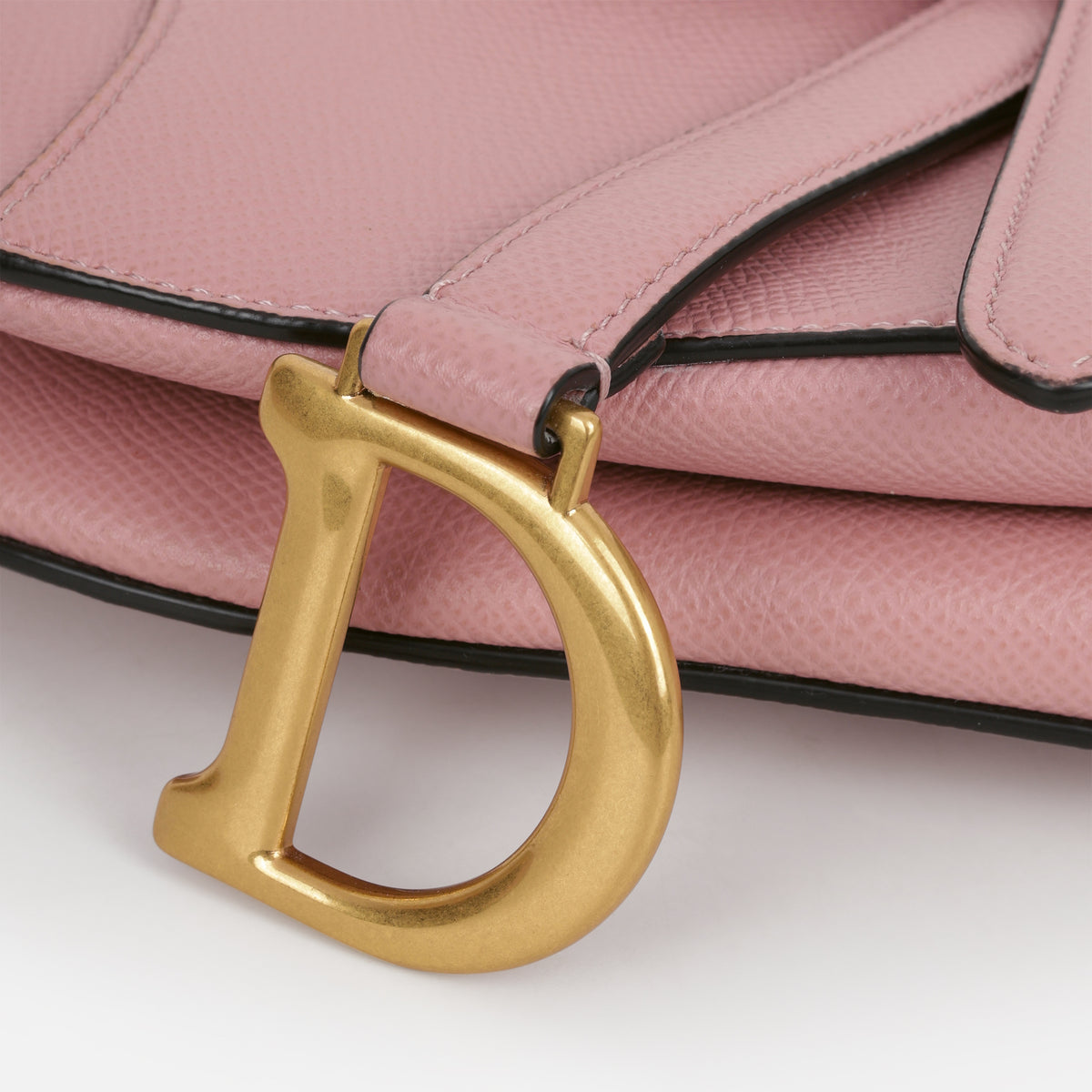 Dior Mini Saddle Bag - Pink Grained Calfskin | Gold Hardware