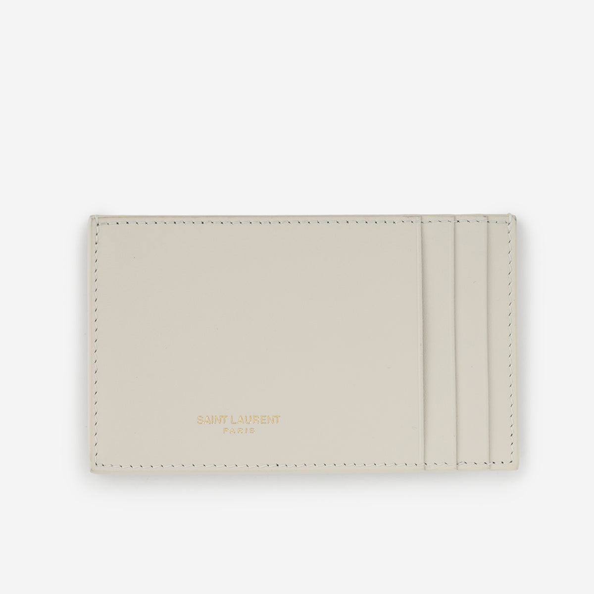 Saint Laurent Uptown Chain Wallet - Ivory Croc Embossed | Gold Hardware