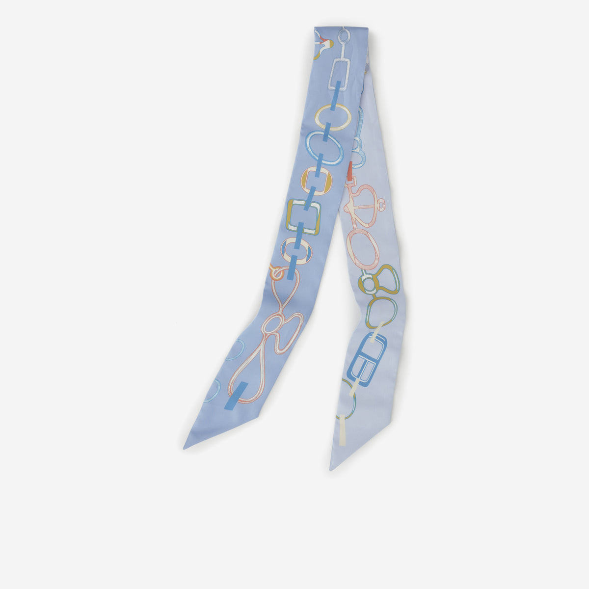 Hermès Twilly Do Re Boucles - Bleu Ciel Silk
