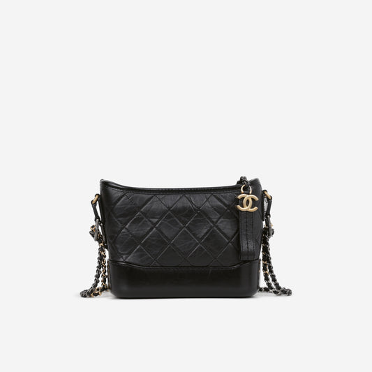 Chanel Small Gabrielle Bag - Black Aged Calfskin | Mixed Hardware