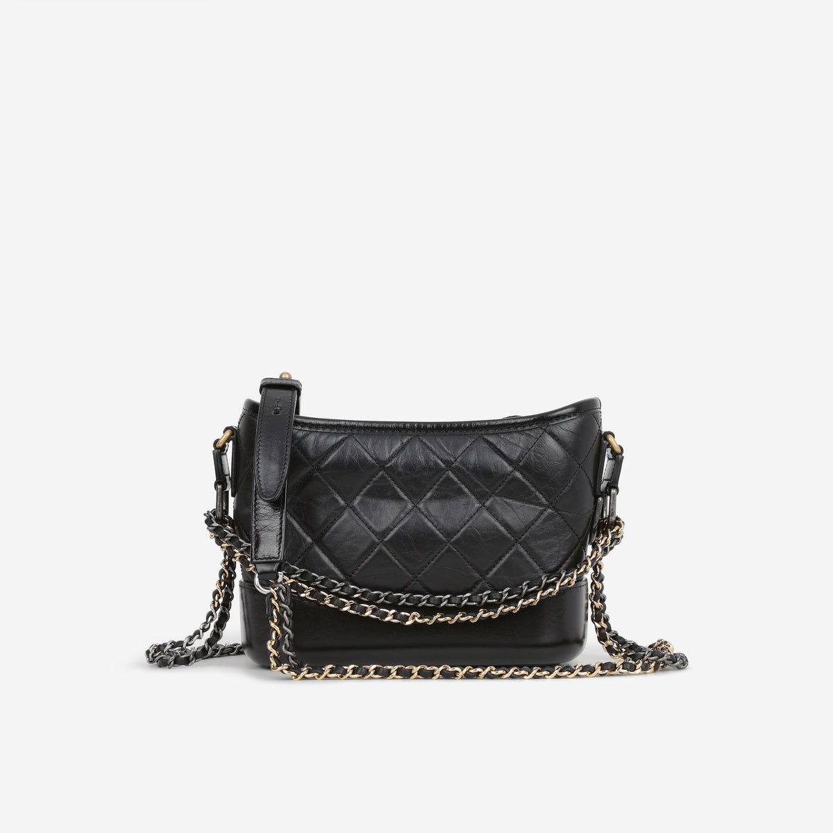 Chanel Small Gabrielle Bag - Black Aged Calfskin | Mixed Hardware