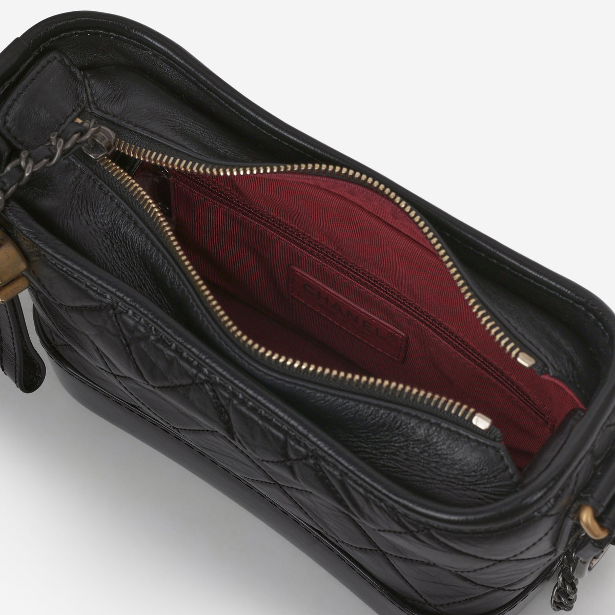 Chanel Small Gabrielle Bag - Black Aged Calfskin | Mixed Hardware