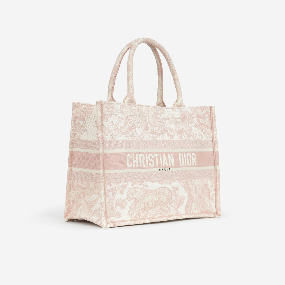 Dior Small Book Tote - Pink Oblique Jacquard