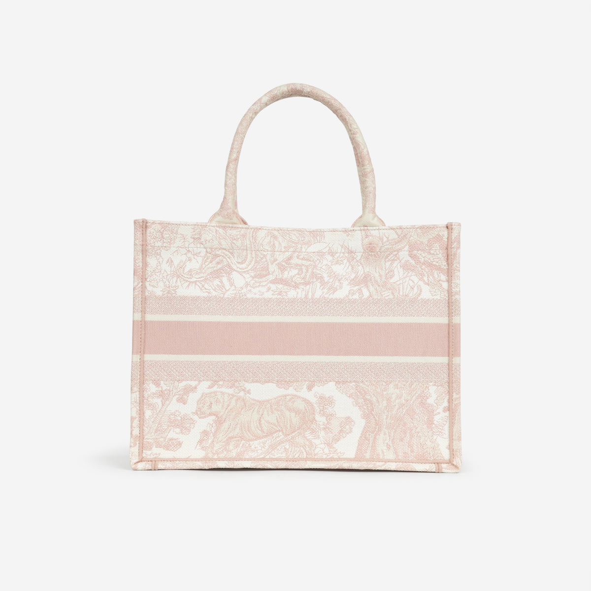Dior Small Book Tote - Pink Oblique Jacquard