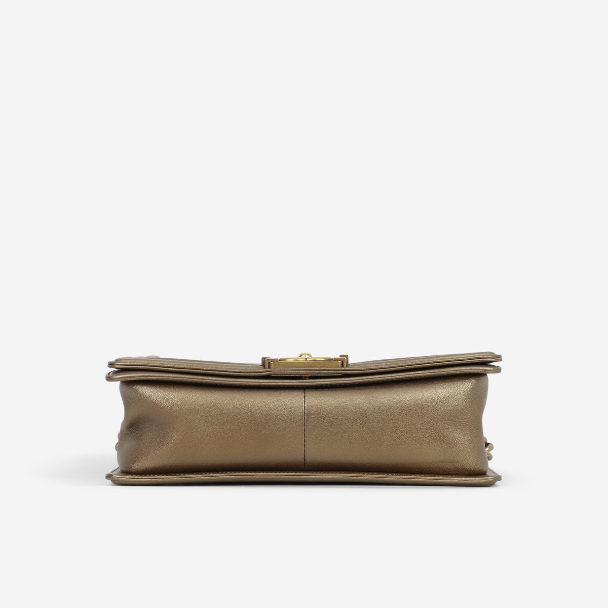 Chanel Old Medium Boy Bag - Gold Metallic Lambskin | Aged Gold Hardware