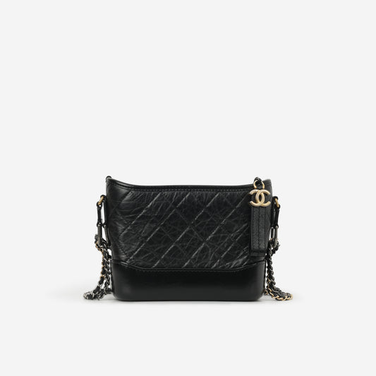 Chanel Small Gabrielle Bag - Black Aged Calfskin | Mixed Hardware